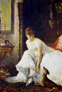 Vito d'Ancona: La signora in bianco, cm 27 x 19,5, Galleria d’Arte Moderna, Milano